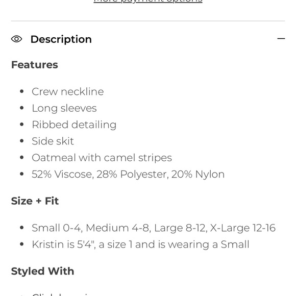 Tea & Rose Striped Sweater - Picture 3 of 4